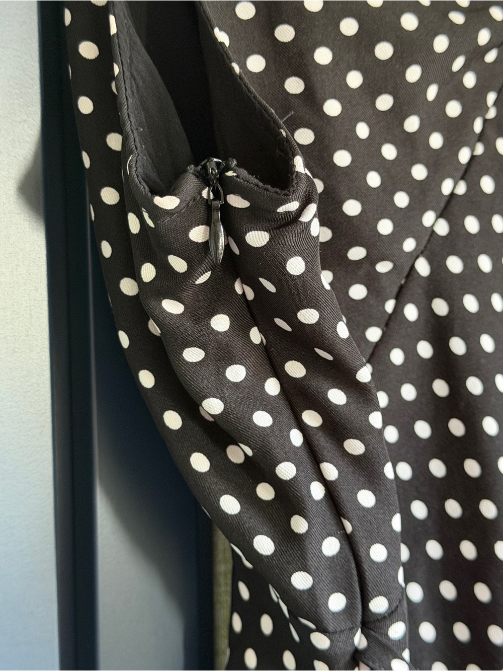 Princess Polly Nellie Classic Black Polka Dot Mini Dress, Size 8 - Picture 6 of 10